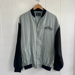 Vintage Logo Visions Mens 100% Silk Lightweight FREMONT HOTEL CASINO Jacket M